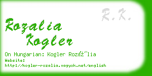 rozalia kogler business card